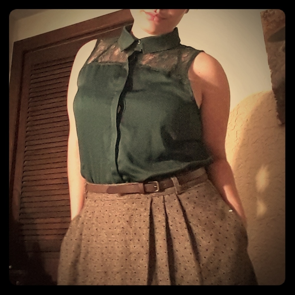 Green sleeveless top